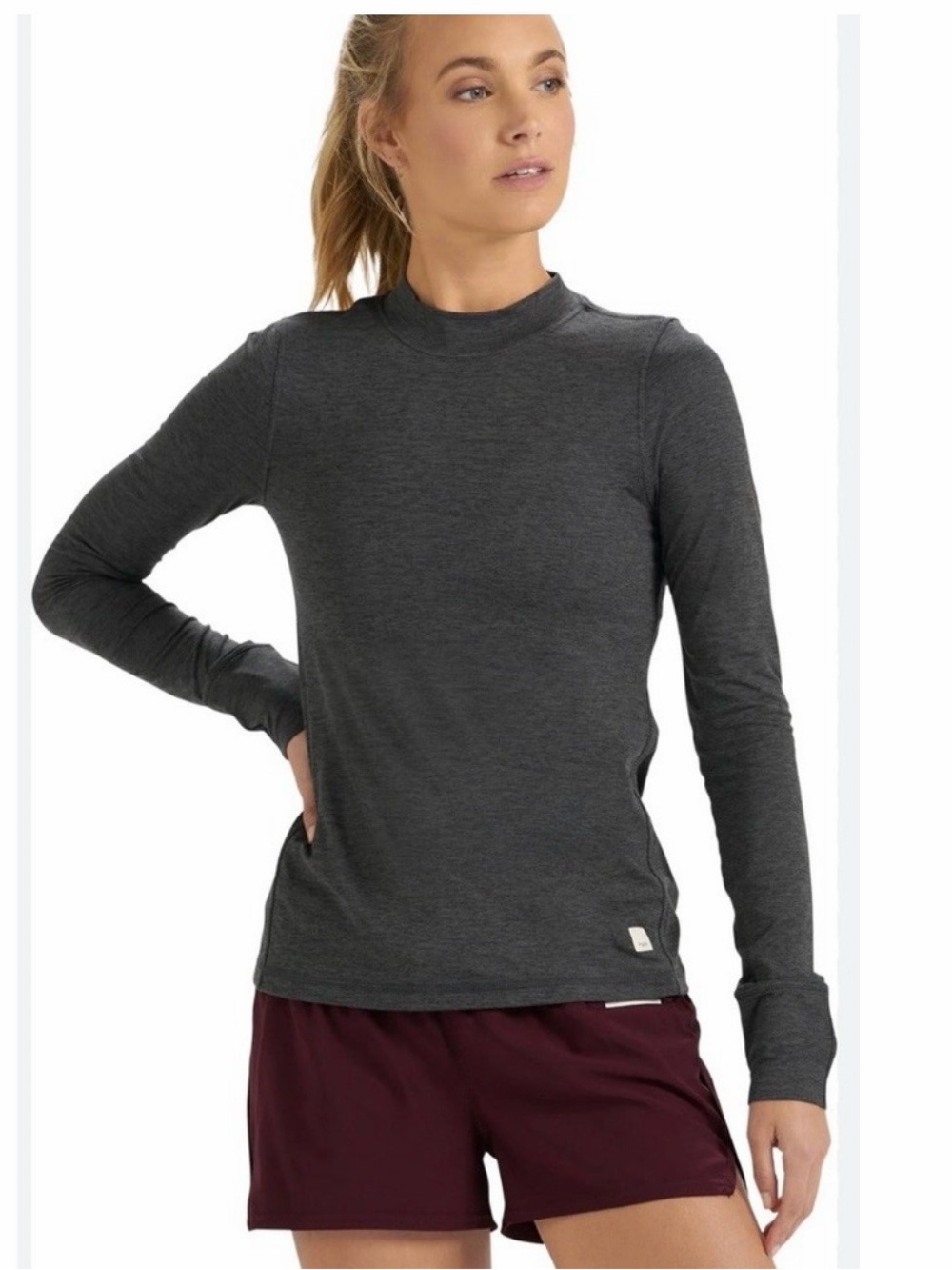 Vuori Long-Sleeve Lux Performance T-Shirt Women's moisture wicking gym yoga